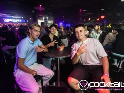 A professional photo of guests enjoying themselves at Cocktails Nightclub from our gallery.