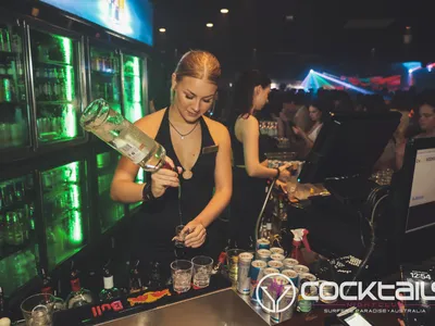 A professional photo of guests enjoying themselves at Cocktails Nightclub from our gallery.