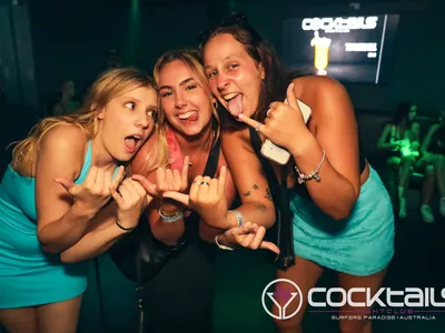 A professional photo of guests enjoying themselves at Cocktails Nightclub from our gallery.