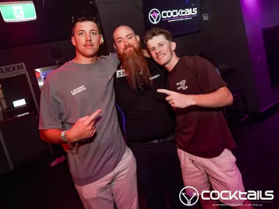 A professional photo of guests enjoying themselves at Cocktails Nightclub from our gallery.