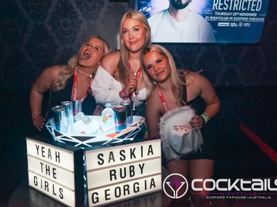 A professional photo of guests enjoying themselves at Cocktails Nightclub from our gallery.