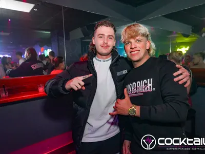 A professional photo of guests enjoying themselves at Cocktails Nightclub from our gallery.