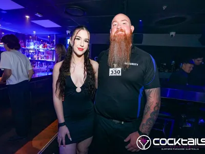 A professional photo of guests enjoying themselves at Cocktails Nightclub from our gallery.