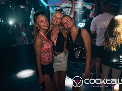 A professional photo of guests enjoying themselves at Cocktails Nightclub from our gallery.