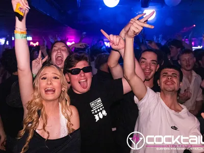 A professional photo of guests enjoying themselves at Cocktails Nightclub from our gallery.