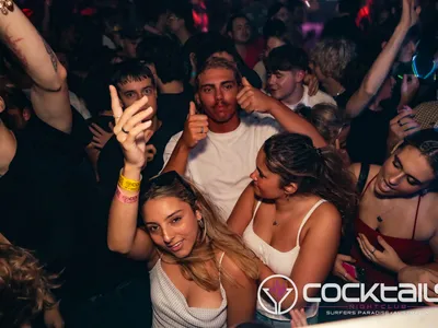 A professional photo of guests enjoying themselves at Cocktails Nightclub from our gallery.