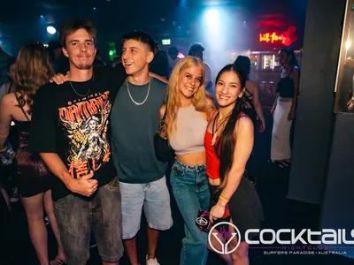 A professional photo of guests enjoying themselves at Cocktails Nightclub from our gallery.