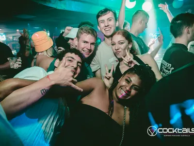 A professional photo of guests enjoying themselves at Cocktails Nightclub from our gallery.