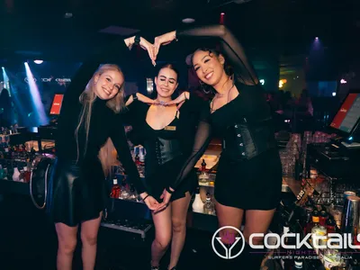 A professional photo of guests enjoying themselves at Cocktails Nightclub from our gallery.