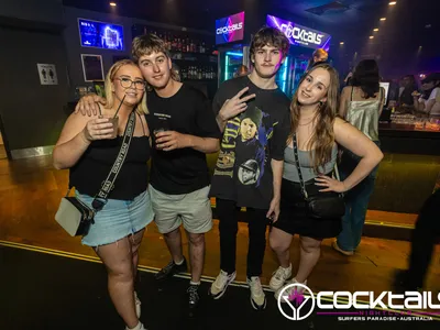 A professional photo of guests enjoying themselves at Cocktails Nightclub from our gallery.