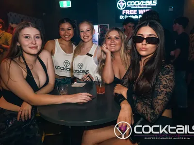 A professional photo of guests enjoying themselves at Cocktails Nightclub from our gallery.