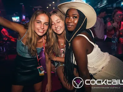 A professional photo of guests enjoying themselves at Cocktails Nightclub from our gallery.