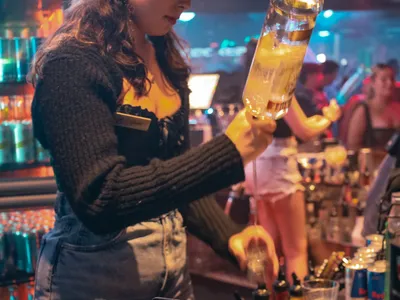 A professional photo of guests enjoying themselves at Cocktails Nightclub from our gallery.