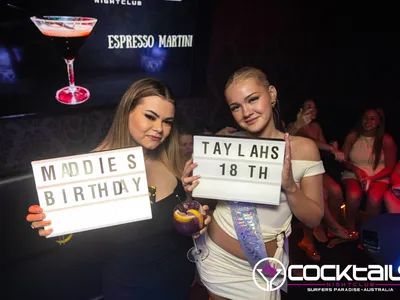 A professional photo of guests enjoying themselves at Cocktails Nightclub from our gallery.