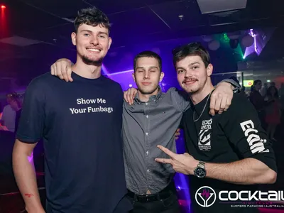 A professional photo of guests enjoying themselves at Cocktails Nightclub from our gallery.