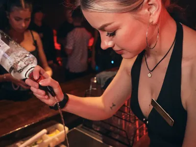 A professional photo of guests enjoying themselves at Cocktails Nightclub from our gallery.