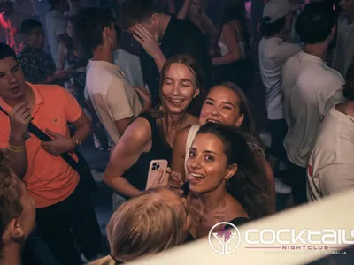 A professional photo of guests enjoying themselves at Cocktails Nightclub from our gallery.