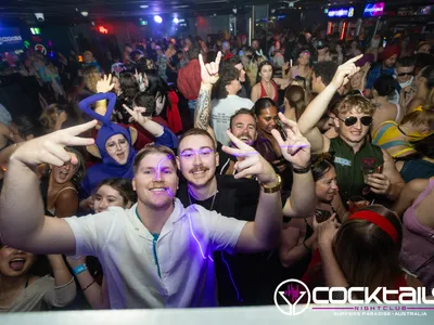 A professional photo of guests enjoying themselves at Cocktails Nightclub from our gallery.