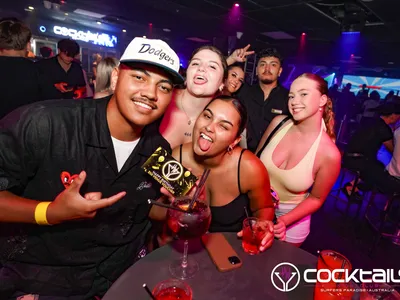 A professional photo of guests enjoying themselves at Cocktails Nightclub from our gallery.