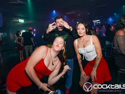 A professional photo of guests enjoying themselves at Cocktails Nightclub from our gallery.