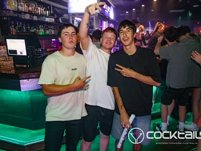 A professional photo of guests enjoying themselves at Cocktails Nightclub from our gallery.