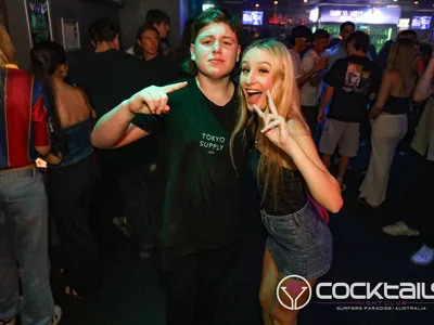 A professional photo of guests enjoying themselves at Cocktails Nightclub from our gallery.