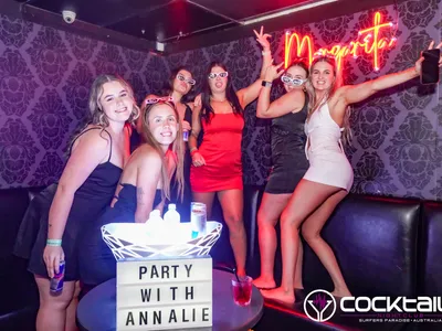 A professional photo of guests enjoying themselves at Cocktails Nightclub from our gallery.