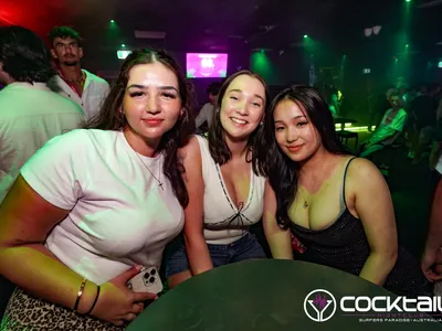 A professional photo of guests enjoying themselves at Cocktails Nightclub from our gallery.