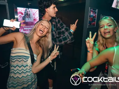 A professional photo of guests enjoying themselves at Cocktails Nightclub from our gallery.