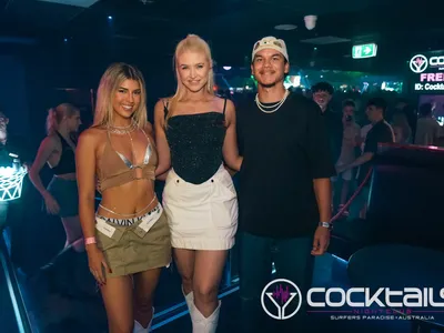 A professional photo of guests enjoying themselves at Cocktails Nightclub from our gallery.