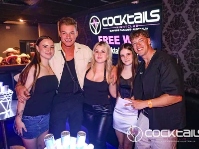 A professional photo of guests enjoying themselves at Cocktails Nightclub from our gallery.