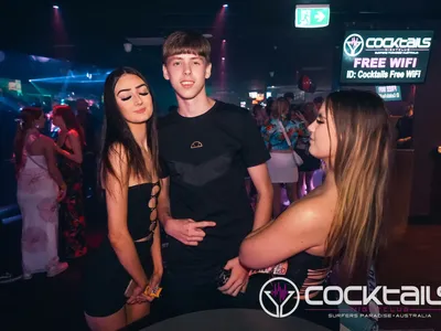 A professional photo of guests enjoying themselves at Cocktails Nightclub from our gallery.