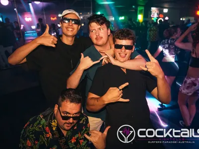 A professional photo of guests enjoying themselves at Cocktails Nightclub from our gallery.