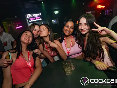 A professional photo of guests enjoying themselves at Cocktails Nightclub from our gallery.