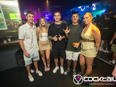 A professional photo of guests enjoying themselves at Cocktails Nightclub from our gallery.