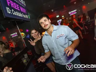 A professional photo of guests enjoying themselves at Cocktails Nightclub from our gallery.