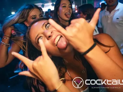 A professional photo of guests enjoying themselves at Cocktails Nightclub from our gallery.