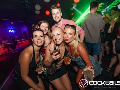 A professional photo of guests enjoying themselves at Cocktails Nightclub from our gallery.