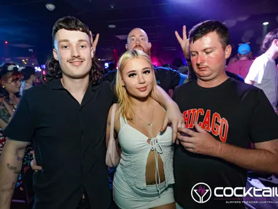 A professional photo of guests enjoying themselves at Cocktails Nightclub from our gallery.