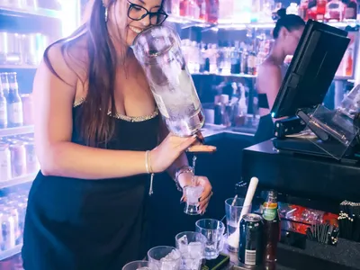 A professional photo of guests enjoying themselves at Cocktails Nightclub from our gallery.