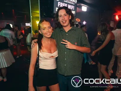 A professional photo of guests enjoying themselves at Cocktails Nightclub from our gallery.