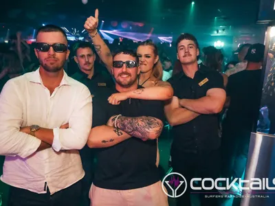 A professional photo of guests enjoying themselves at Cocktails Nightclub from our gallery.