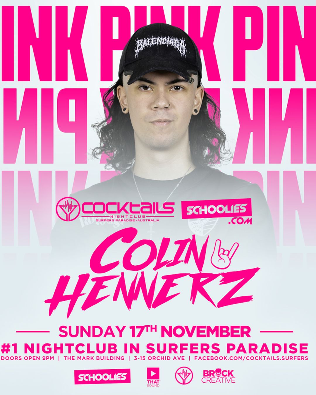 A cover image for Pink with Colin Hennerz– Schoolies