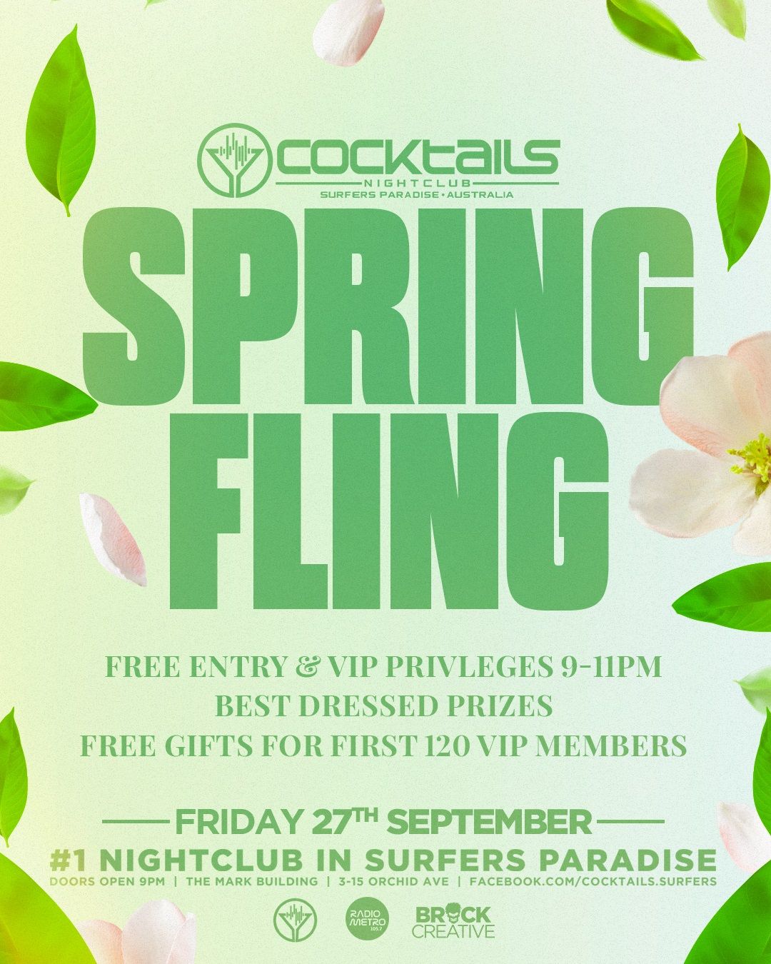 A cover image for SPRING FLING AT COCKTAILS!