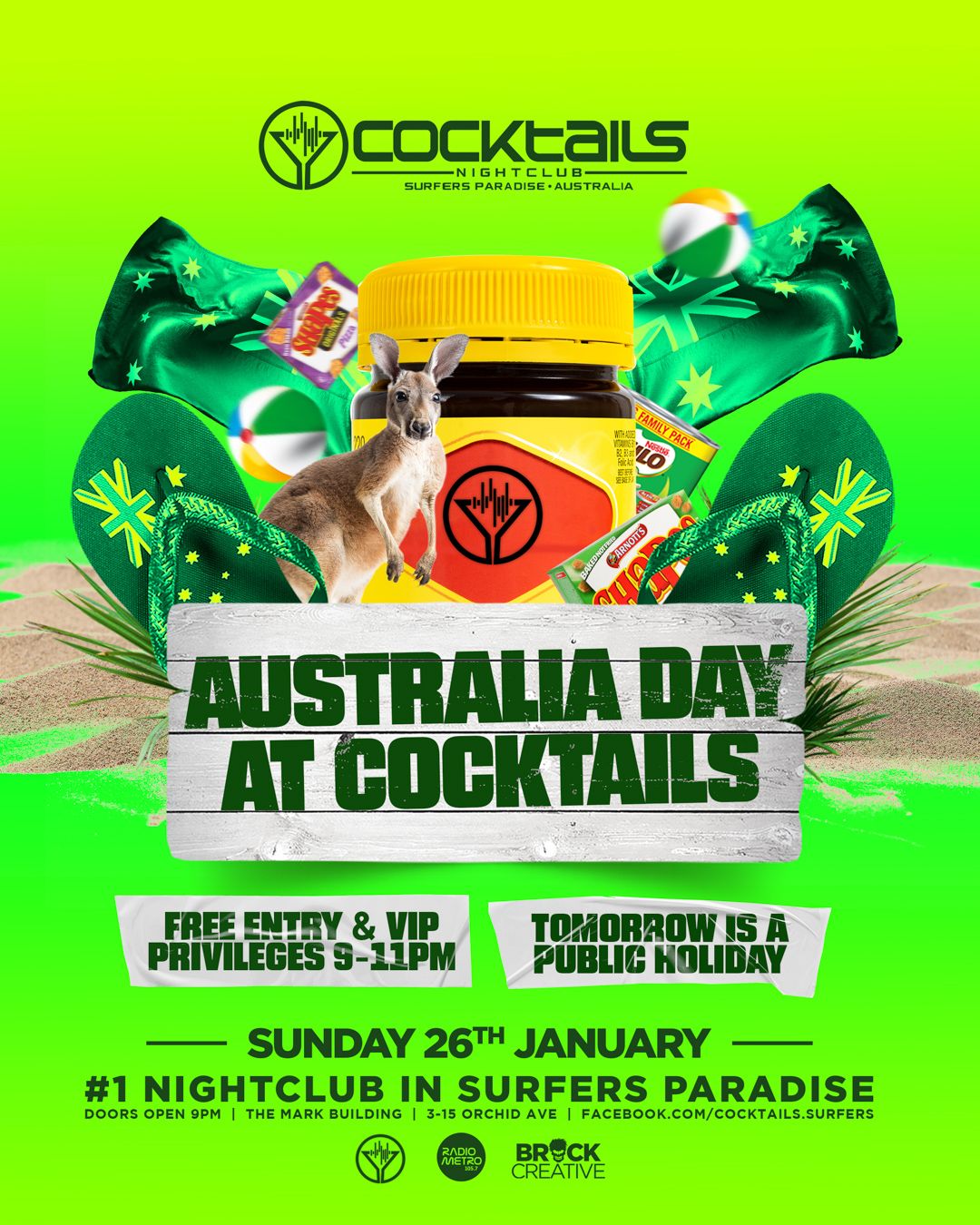 A cover image for STRAYA DAY PARTY at COCKTAILS!